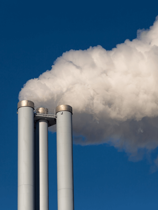 cheminée d'entreprise et gaz à effet de serre - bilan carbone