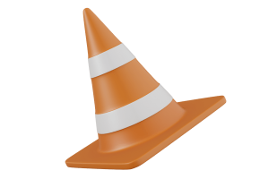 cône de chantier orange