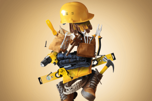 ensemble d'équipements de chantier pour représenter la certification mase